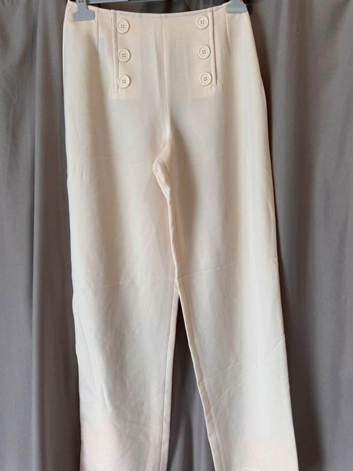 Pantalon blanc crème - photo numéro 1