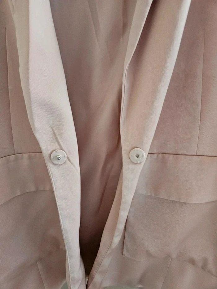 Blazer satiné cérémonie rose poudré H&M 44 - photo numéro 7