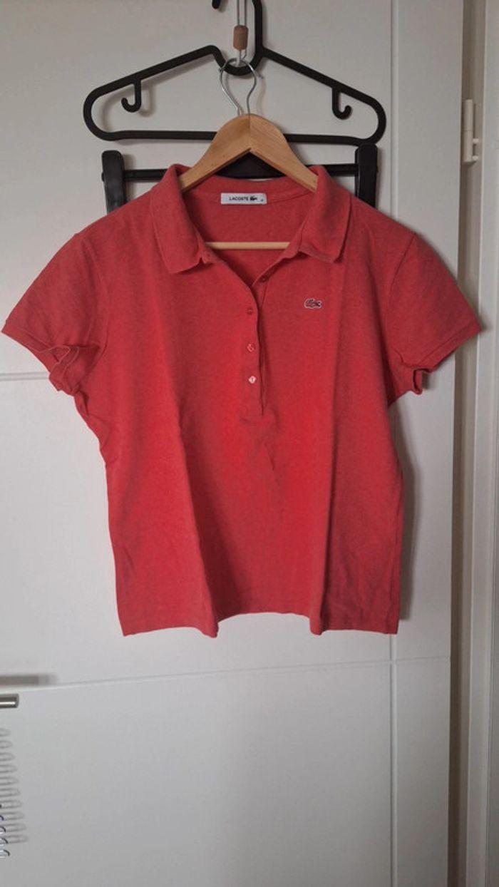 Polo Lacoste corail T.46 - photo numéro 1