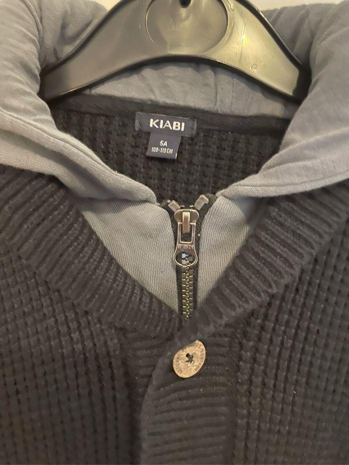 Gilet en laine à capuche double zip Kiabi - photo numéro 2