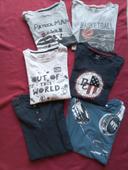 Lot de 6 T.shirts  manches longues 12 ans Kiabi