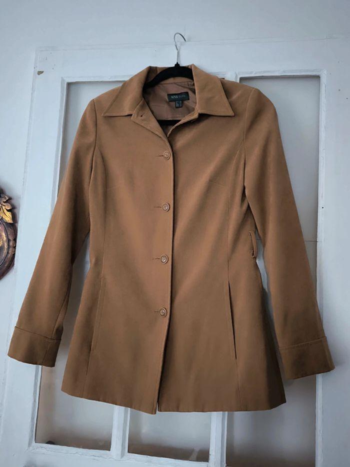 🤎 Veste blazer suédine Camel Mango vintage 36 🤎 - photo numéro 1