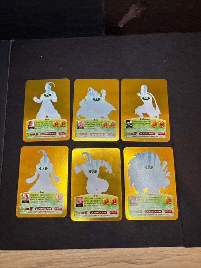 Lot de 6 cartes lamincards Dbz dragon ball z VF doré gold - photo numéro 2