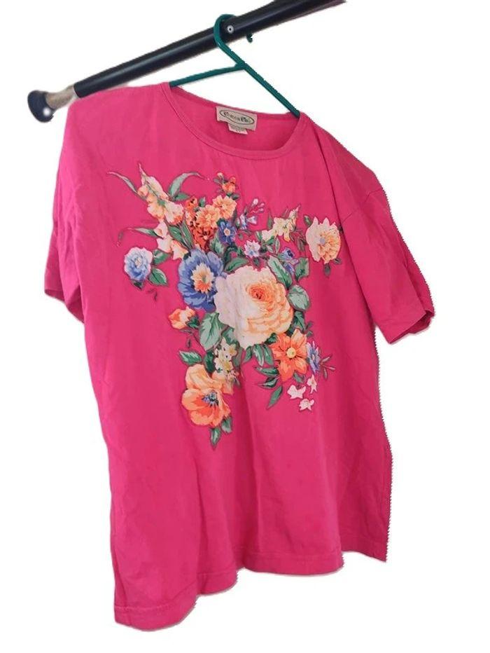 Tee shirt fuschia avec broderie taille 1 Cocoon club - photo numéro 4