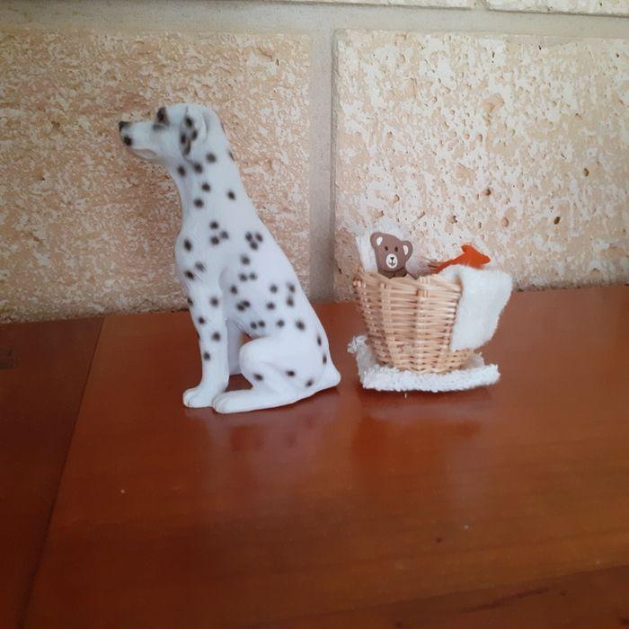 Figurine Chien Dalmatien + Panier de jouets - photo numéro 7