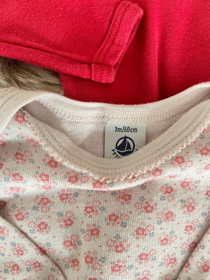 Lot de 3 bodys Petit Bateau 3 mois fille - photo numéro 3