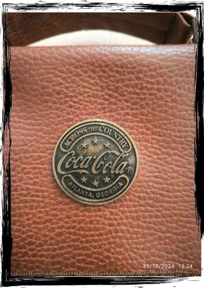 Sac bandoulière marron vintage Coca Cola - photo numéro 2