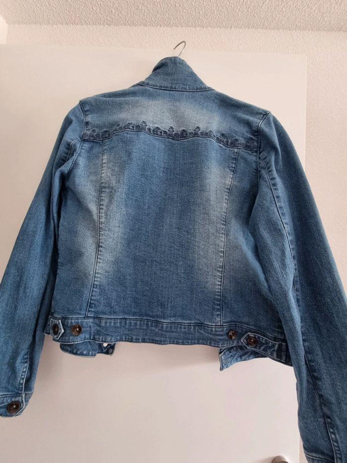 Veste en Jeans brodée Phildar - photo numéro 6