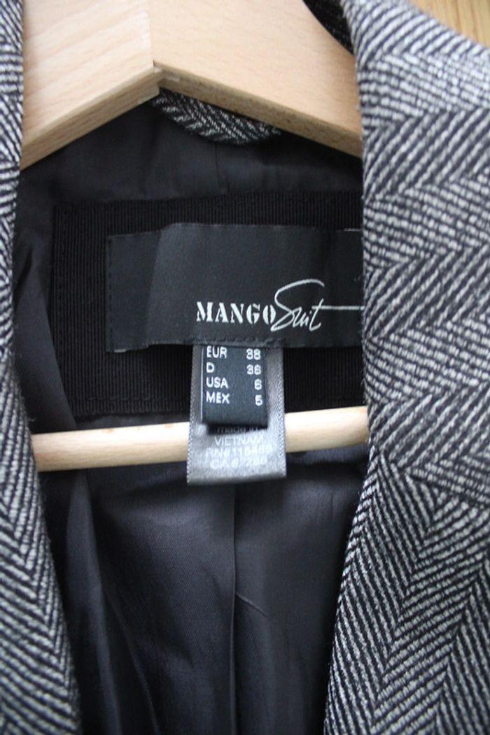 Veste  blazer costume mango gris - 38 - photo numéro 5