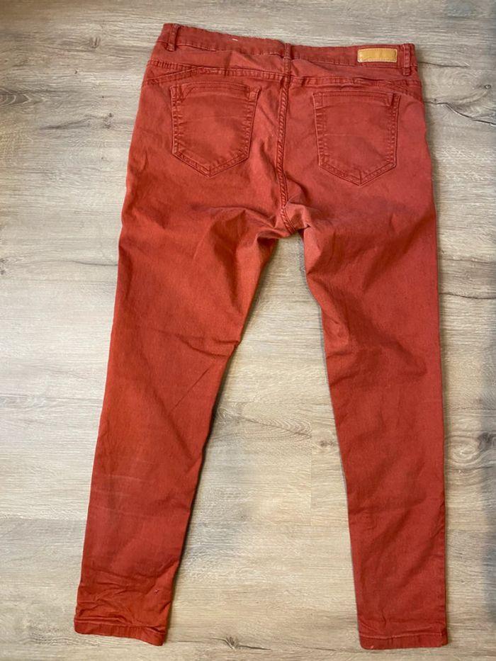 Pantalon skinny couleur rouge brique Pimkie taille 44 / 2XL - photo numéro 3