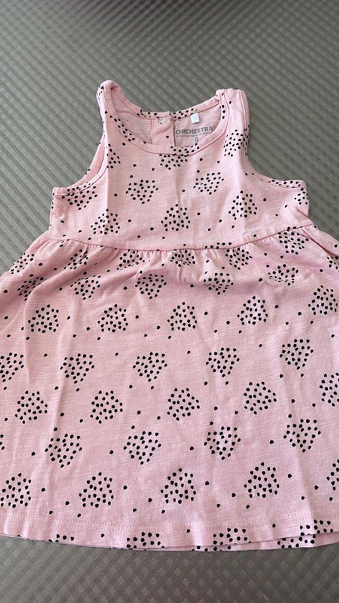 Robe d été rose à motif noir - photo numéro 2