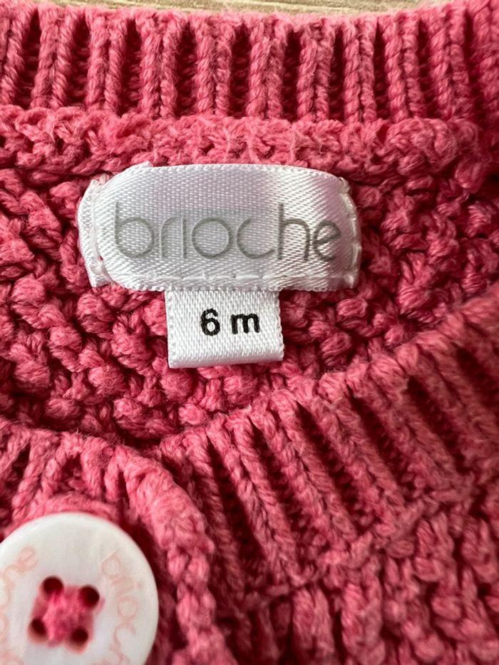 Joli gilet rose Brioche 6 mois TBE - photo numéro 3