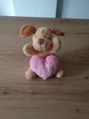 Nounours peluche love rose