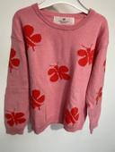 Pull fin papillon rose 6ans