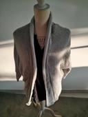 Gilet gris en maille taille S