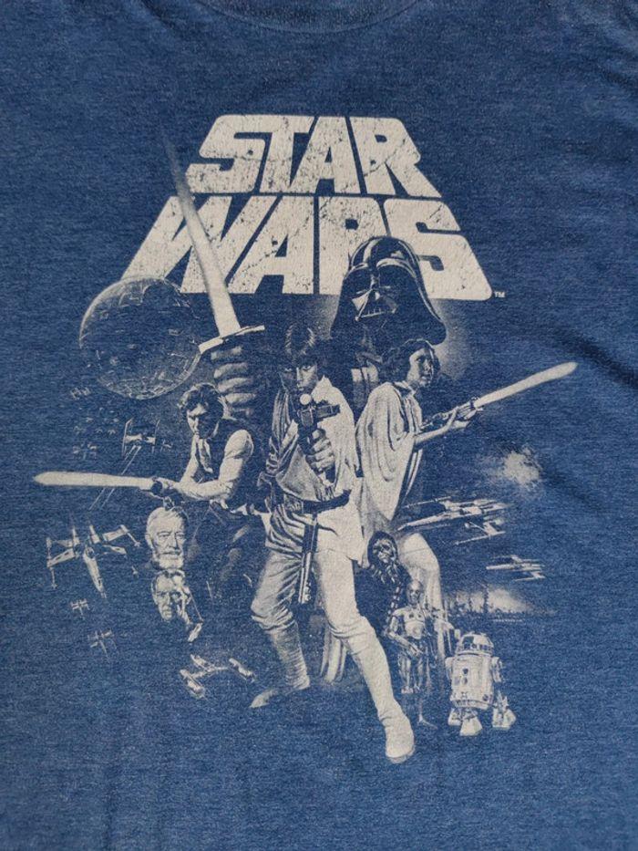 T-shirt Licence Star Wars Lucas Film Vintage Bleu Taille XL Homme - photo numéro 2