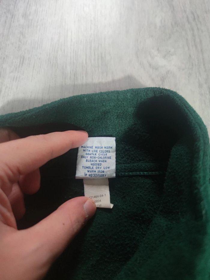 Veste Half Zip Old Navy Vert Sapin Logo Brodé Bleu Marine Taille XL Homme - photo numéro 5