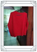 Pull sweatshirt rouge col rond 3 poches M/38