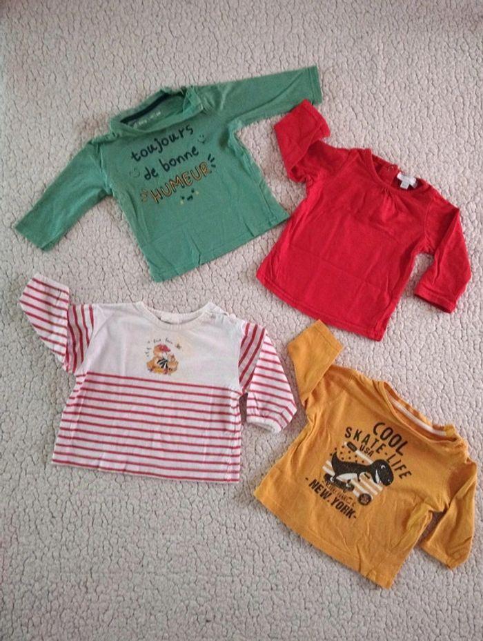 Lot de 4 -shirts manches longues T6M Gémo baby - photo numéro 1