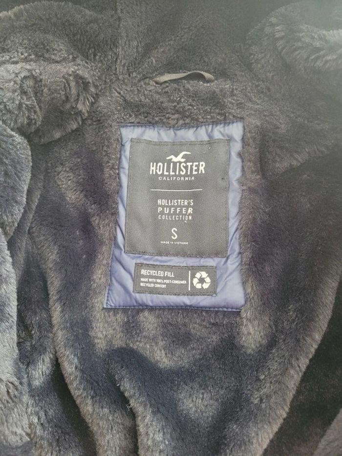 Doudoune Puffer Collection Hollister Marine Taille S - photo numéro 6