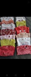 Lot fillz de 12 tee-shirt  et 1 chemise  12/18 mois