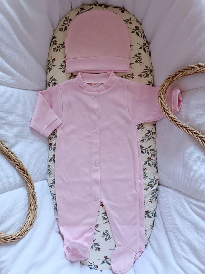 Ensemble complet rose pyjama 5 pièces 100% coton à personnaliser - photo numéro 3