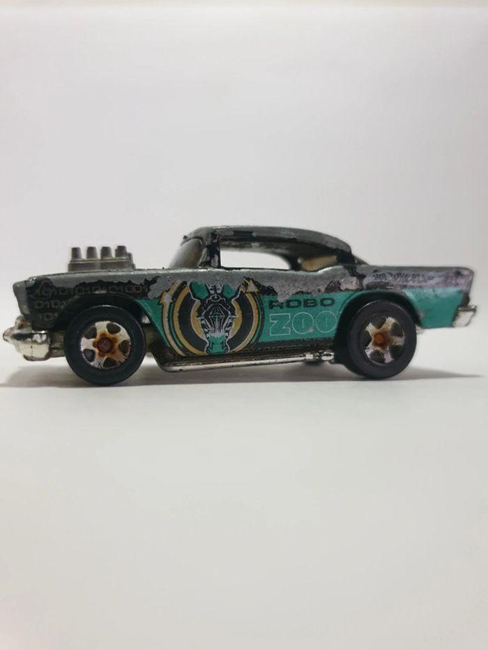 Hot Wheels '57 Chevy 1976 Dragster Noir Robo Zoo - photo numéro 1