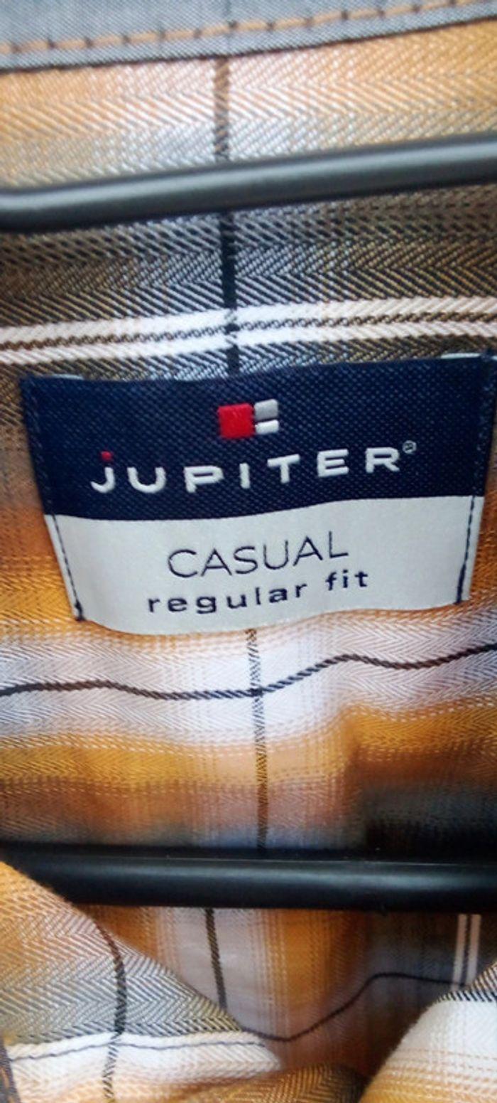 Chemise manches longues à carreaux moutarde et noir oversize Jupiter taille S - photo numéro 11