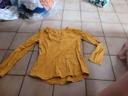 Haut manche longue cache jaune moutarde taille 12 ans