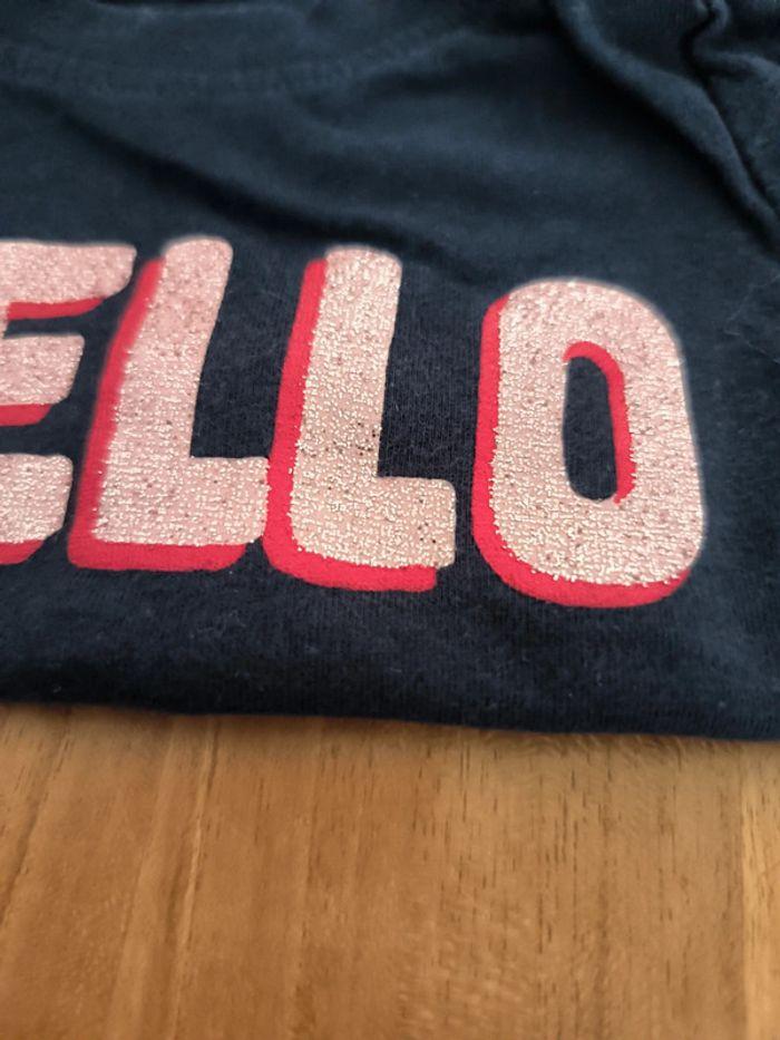 T-shirt bleu marine hello 3/6mois Primark - photo numéro 2