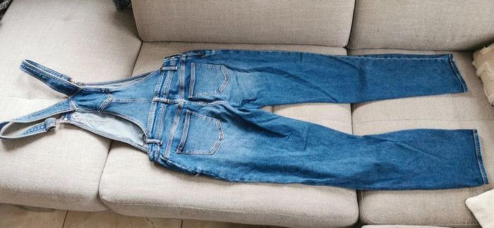 Salopette pantalon boyfriends en jeans bleu kiabi taille S 36 - photo numéro 2