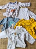 5 tee-shirts manches longues 6 mois