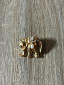 Broche/pin éléphant couleur dorée, état neuf/new, jamais utilisé, Vintage