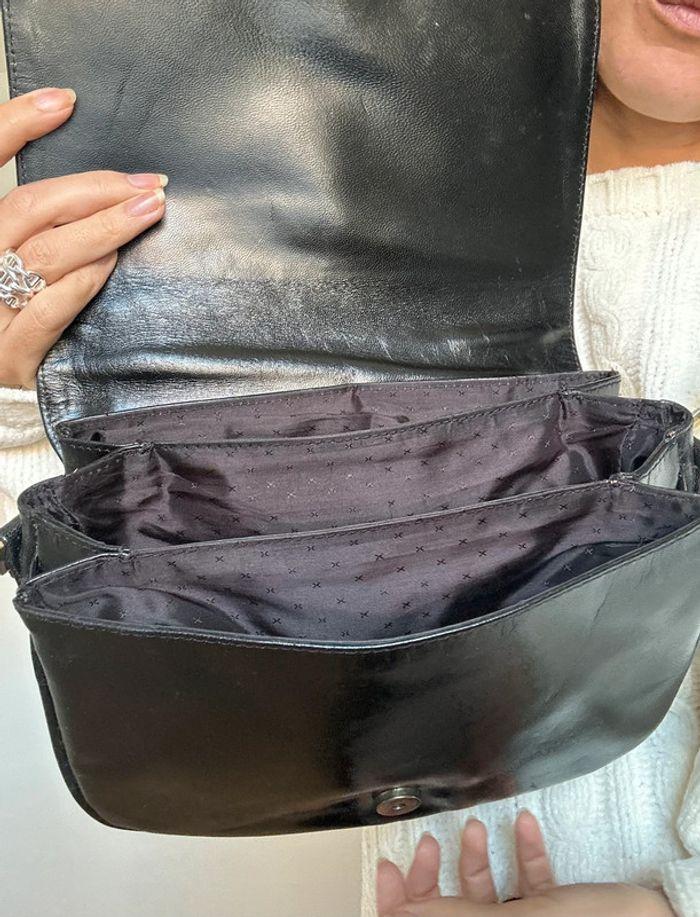 Sac à main en cuir noir - photo numéro 4