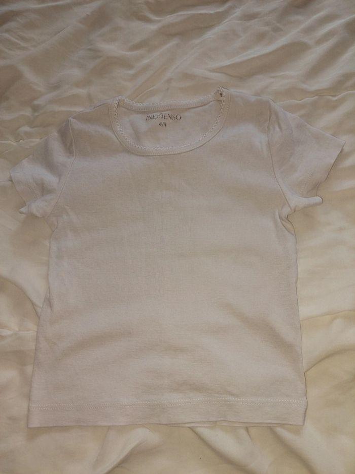 T-shirt blanc fille Inextenso 4/5 ans