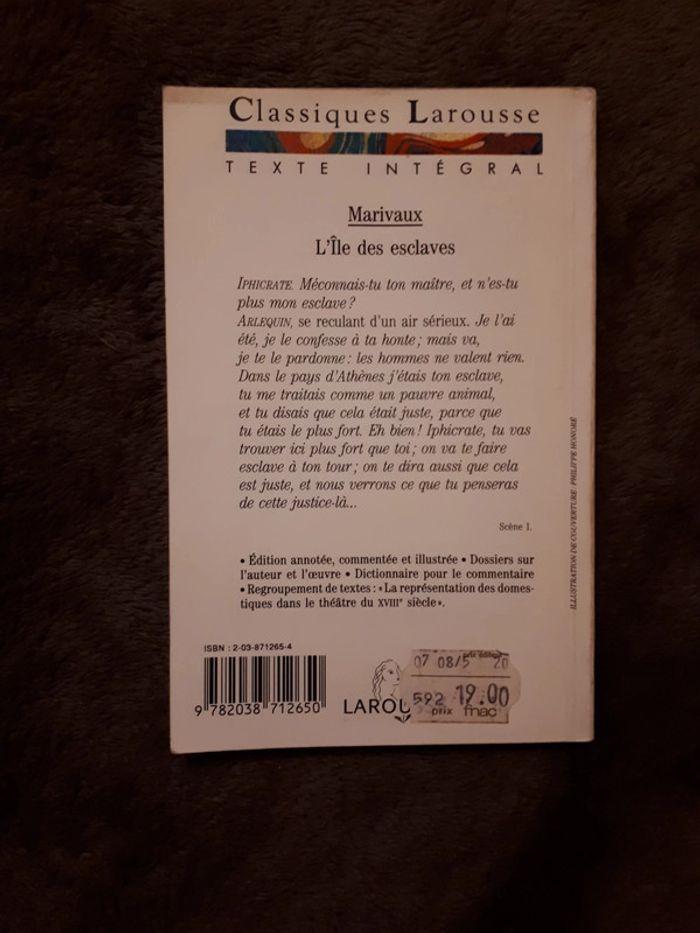 Livre L'Ile des esclaves, Marivaux - photo numéro 2