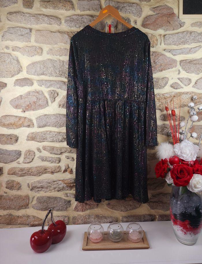 Robe de soirée noir pailleté brillante multicolore Femme taille 54 marque Boohoo 🍬 - photo numéro 3