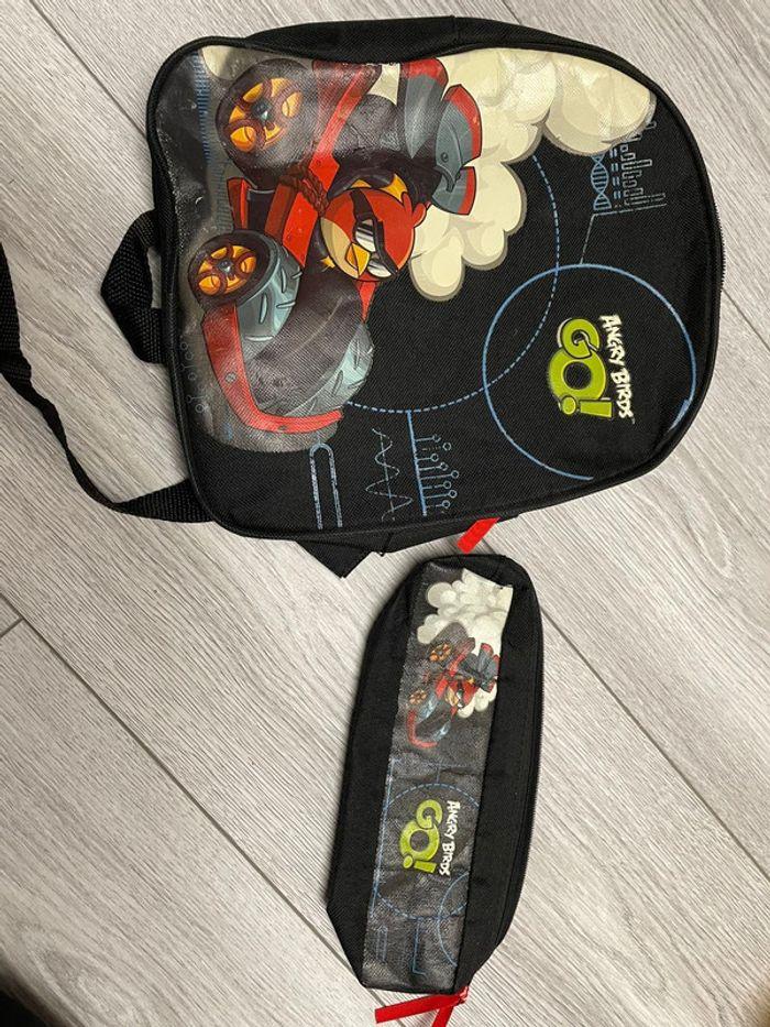 Sac à dos et trousse angry birds - photo numéro 1