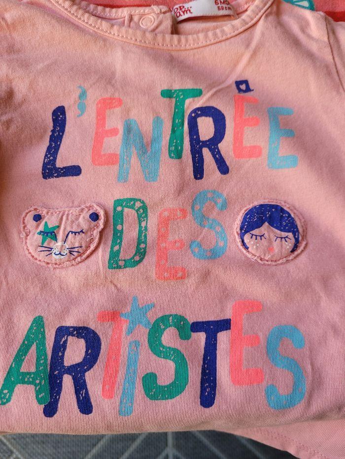 Lot de t shirts fille 6 mois - photo numéro 7