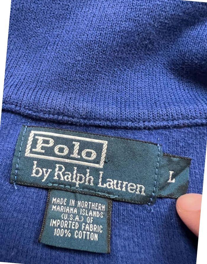 👕 Half Zip, Quart Zip, sweat col roulé à fermeture Ralph Lauren Bleu Violet Taille L 👕 - photo numéro 10