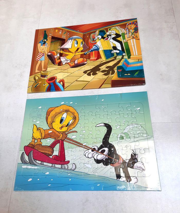 Lot de 2 puzzles junior, Titi et Gros Minet - photo numéro 1