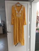 Robe  longue  jaune boheme