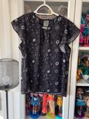 Blouse noir motif astronomique Monoprix taille 38