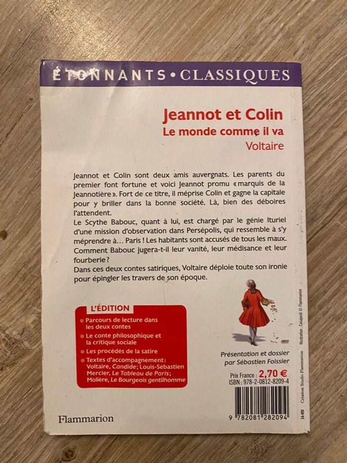 Livre voltaire Jeannot et colain le monde comme il va - photo numéro 2