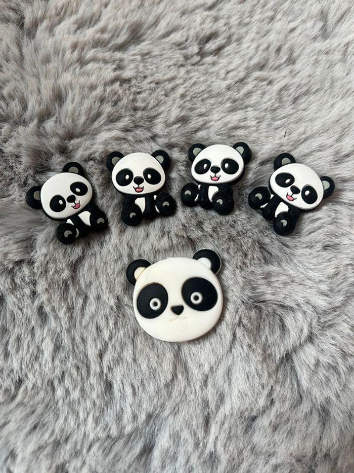 Perles panda en silicone pour attache tétine