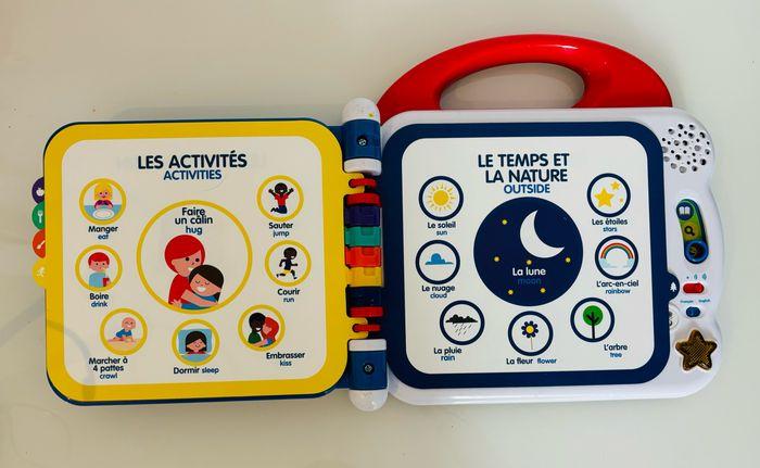 Oxybul Vtech 18 mois - 4 ans mon premier imagier bilingue français anglais mes 100 premiers mots livre éducatif électronique interactif bébé 12 pages illustrées animaux aliments couleurs parties du corps vêtements contraires lot SOP77 - photo numéro 7