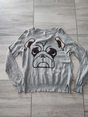 Pull gris chien pull & bear