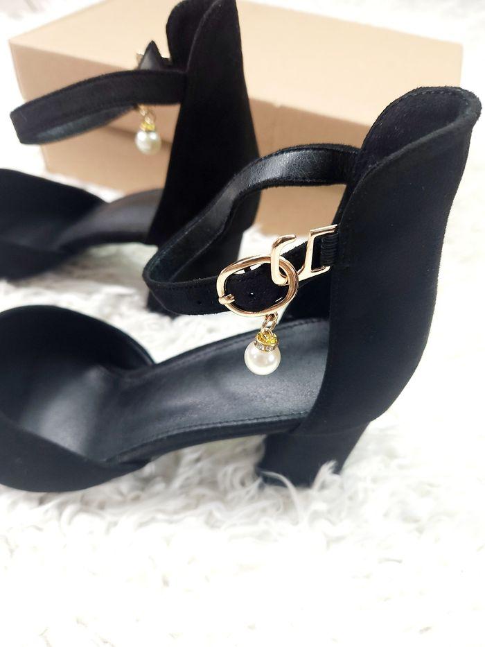 Escarpins à talons  epais à brides de cheville noir Neuf Femme pointure 40 marque JustFab 🍬 - photo numéro 5