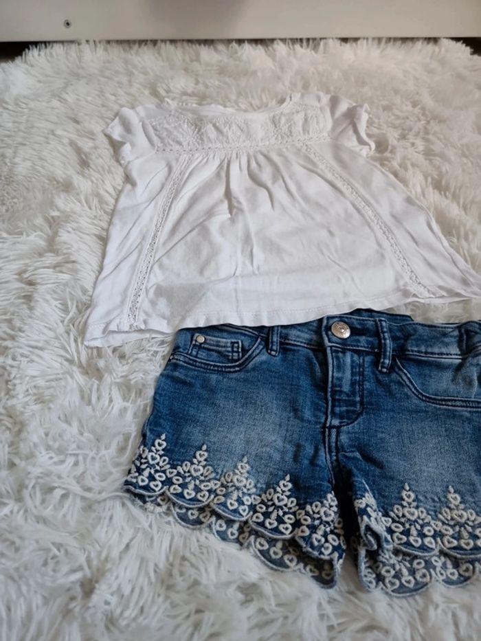 Lot t-shirt kiabi 4ans et short 4/5 &denim - photo numéro 2