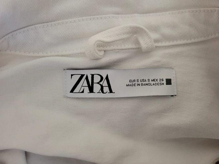 Veste en jean Zara blanc taille S - photo numéro 5